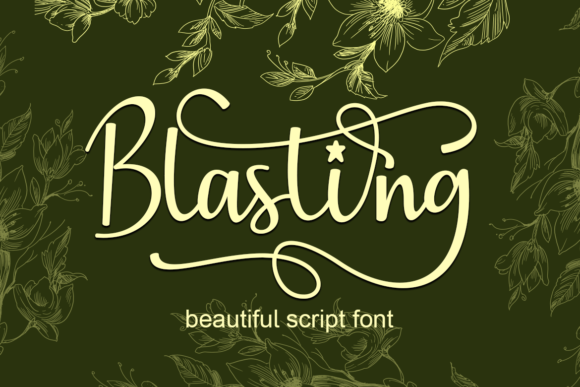 Blasting: A Dazzling Handwritten Font for Crafters