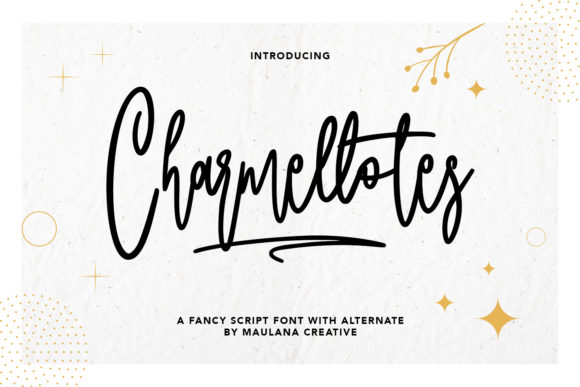 Charmellotes: A Charming Script Font for Makers